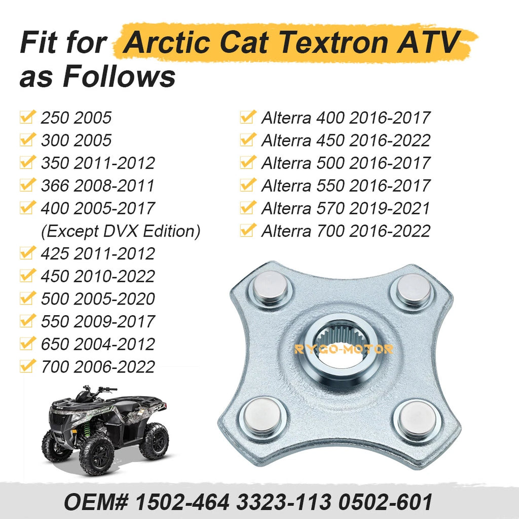 Left Rear Wheel Hub for Arctic Cat Alterra 400 450 500 550 570 700 (2016–2022)