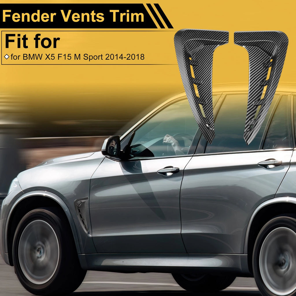 Air Flow Fender Vent Cover Trim for BMW X5 F15 (2014–2018) - Carbon Fiber, 1 Pair
