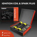 Set of 4 Ignition Coils & 4 Iridium Spark Plugs for Nissan Altima Sentra