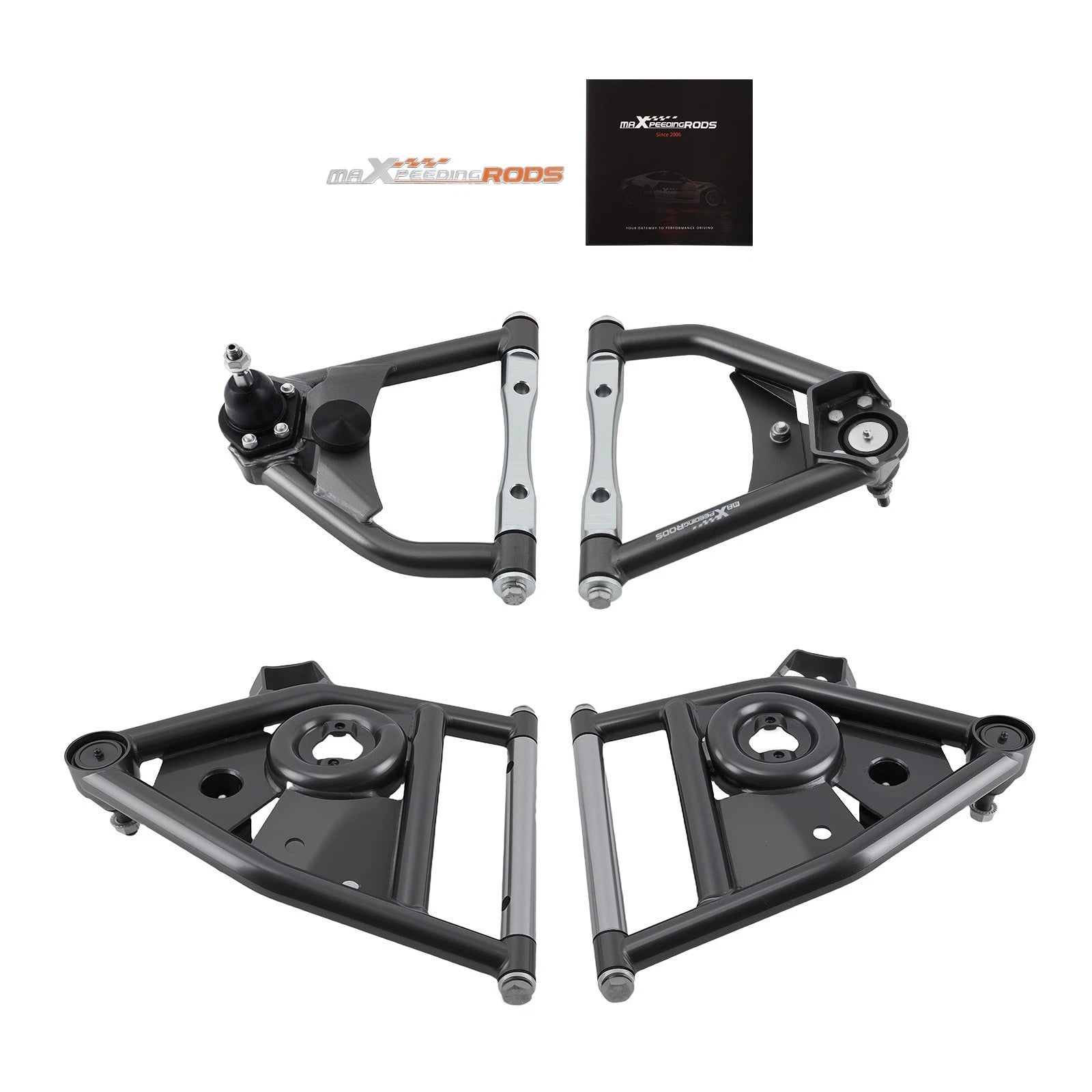 Set of 4 Tubular Control Arms for Chevrolet C10 Pickup (1963–1974)