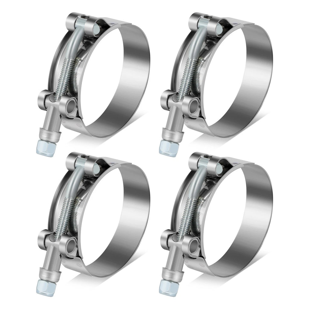 Set of 4 Stainless T-Bolt Clamps for Turbo Exhaust Intercooler