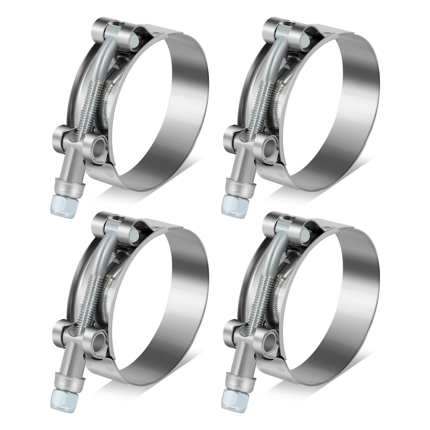 Set of 4 Stainless T-Bolt Clamps for Turbo Exhaust Intercooler