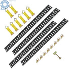 Set of 4 E Track Rails with O-Rings and D-Rings for Cargo Securement