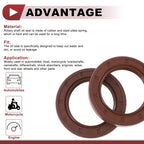 2X Oil Seal Rotary Shaft Seal FKM Rubber 35x52x8mm for Various Models