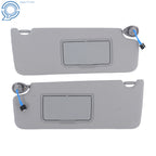 Set of 2 Sun Visors for Honda Pilot Ridgeline (2017-2021) Gray with Light Mirror