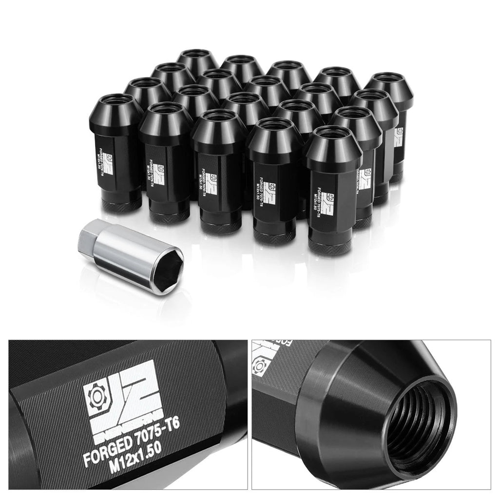 20Pcs M12x1.5 Closed End Knurled Acorn Lug Nuts for Universal Fit (All Years)