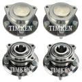 Front & Rear Wheel Bearings & Hubs Kit for Dodge Charger AWD (2014)