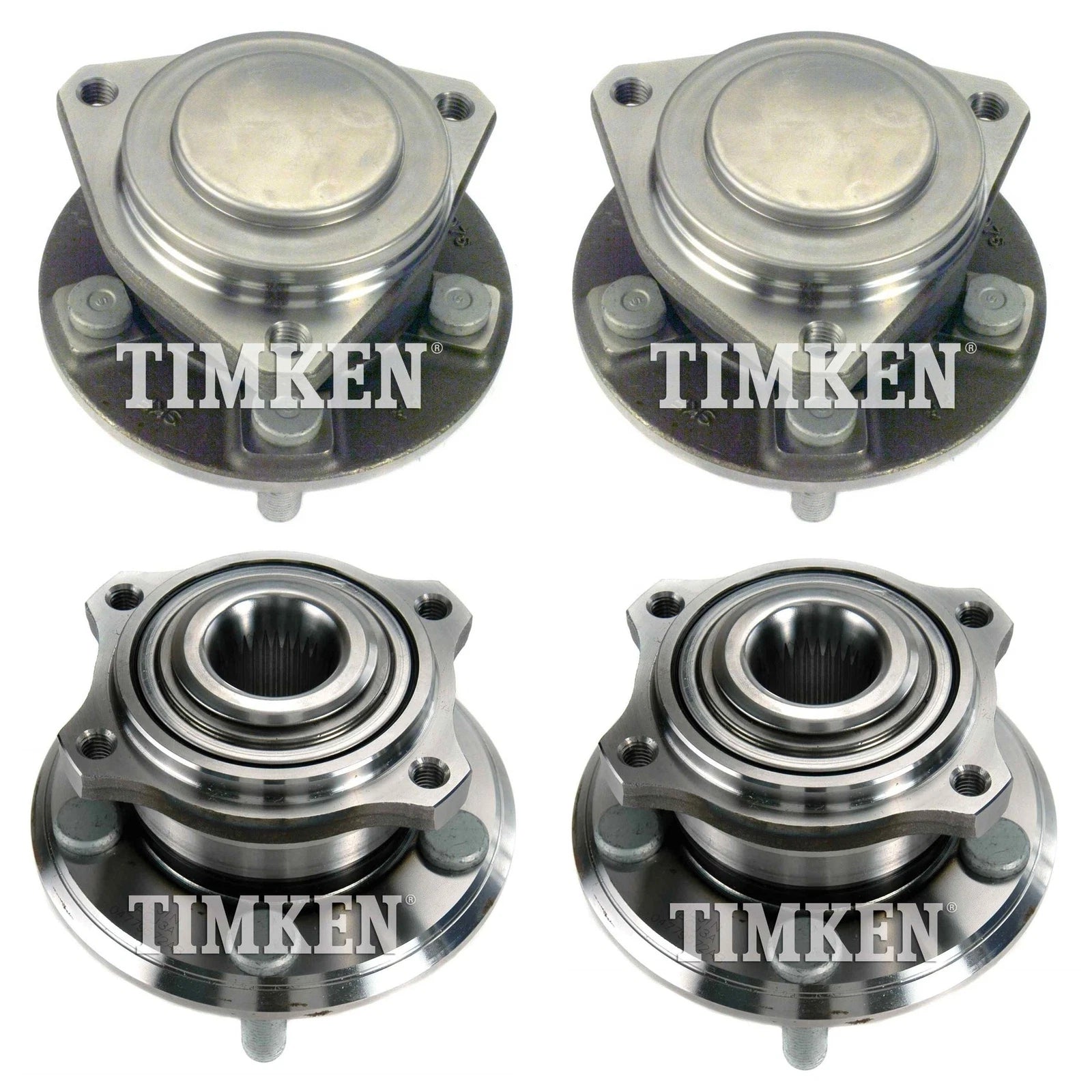 Front & Rear Wheel Bearings & Hubs Kit for Dodge Charger AWD (2014)