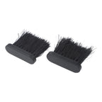 2X Replacement Heads for Fireplace Brush Set (Black Wood Handle)