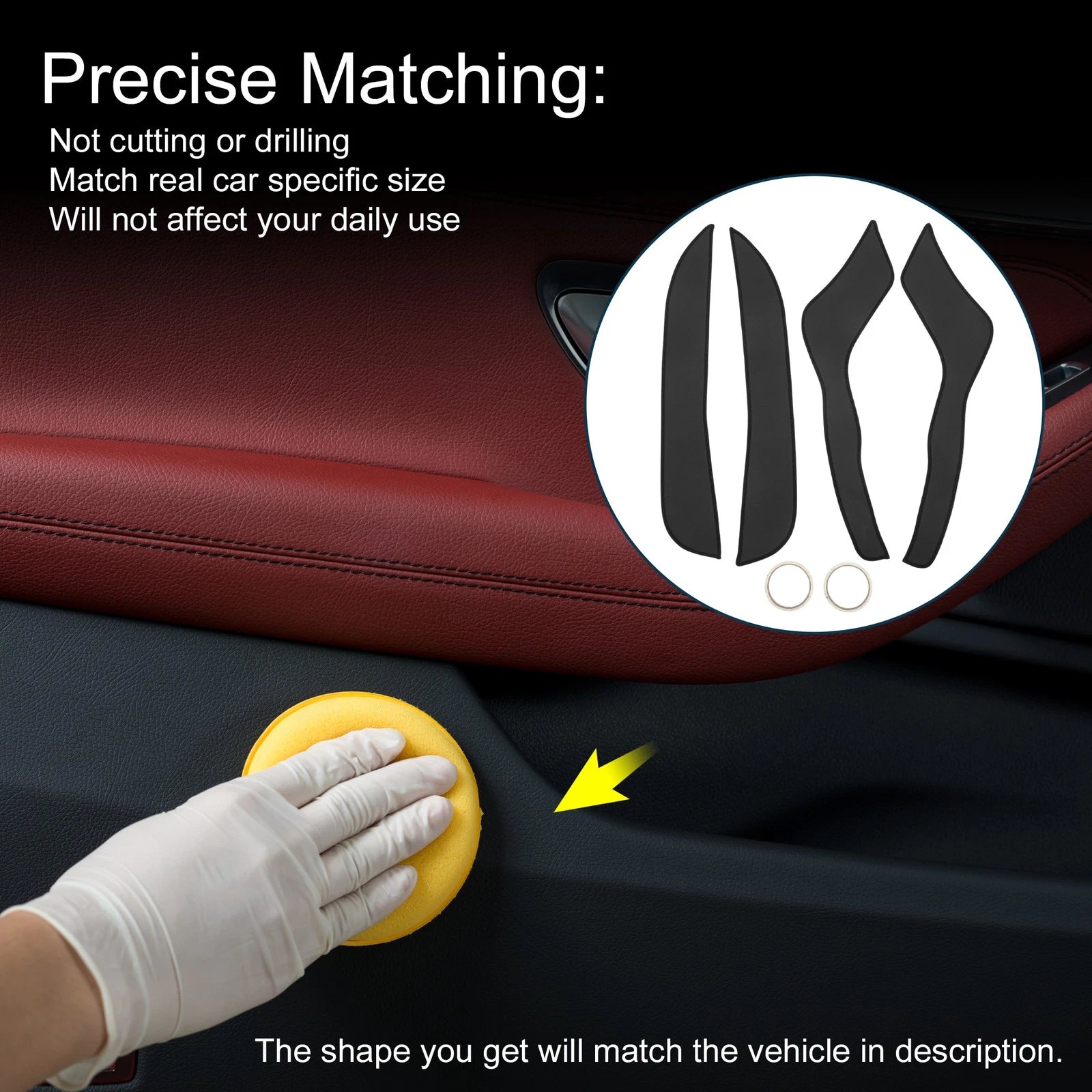 Set of 1 Car Door Anti Kick Pad Sticker Protector for Ford Explorer (2016)