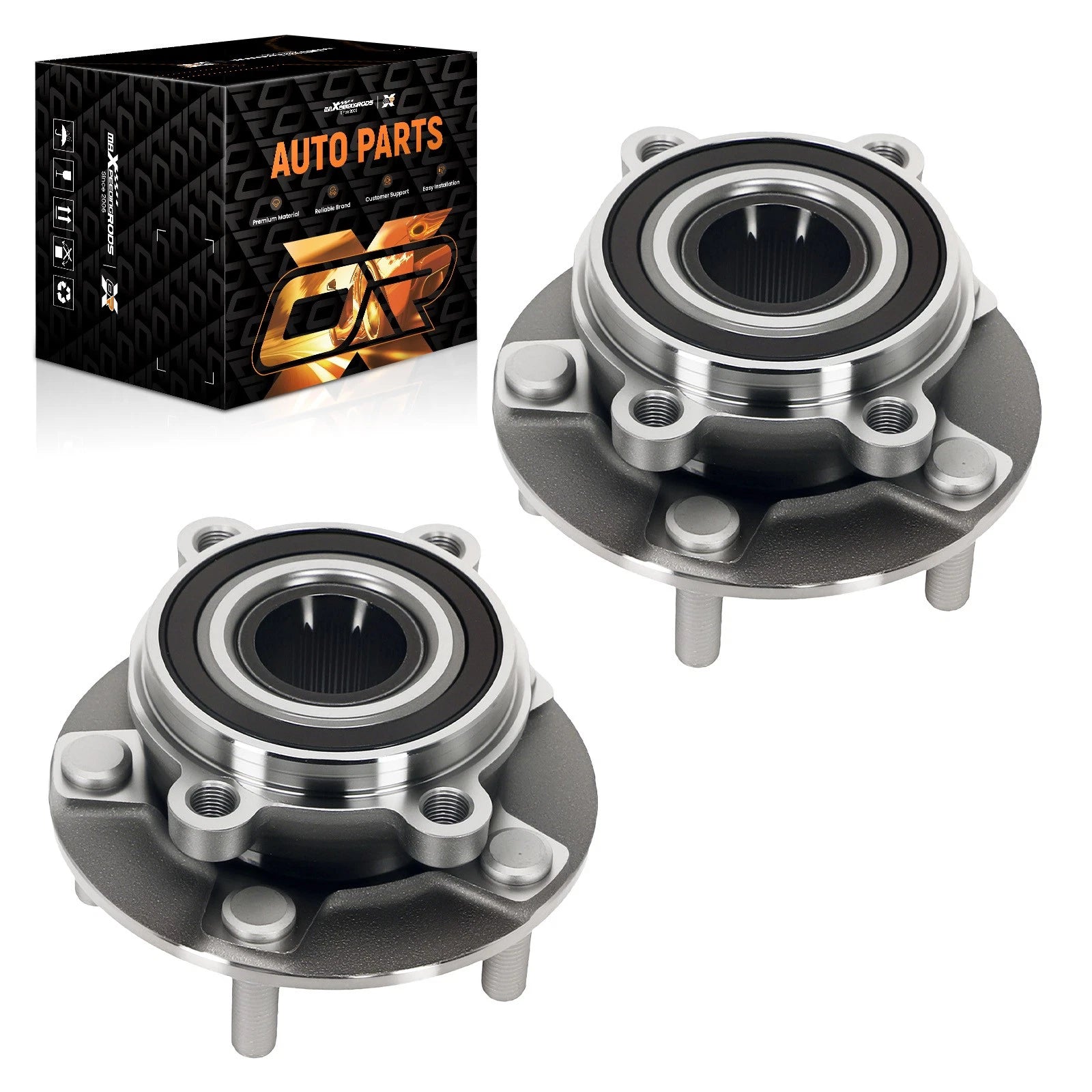 Set of 2 Front Wheel Bearing Hubs for Mazda 6 (2014–2021)