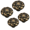 2Pcs Vintage Flower Drawer Knob Pull Handle for Jewelry Box Cabinet Hardware