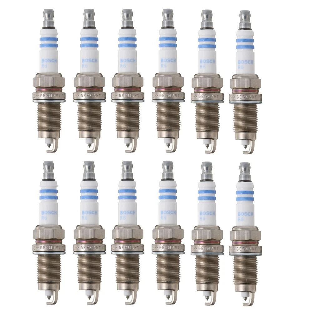 Set of 12 Bosch OE Fine Wire Double Platinum Spark Plugs for Audi VW (6.0L W12)