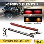 4pc LED Flexible Strip Stop Turn Brake Signals for Motorcycle