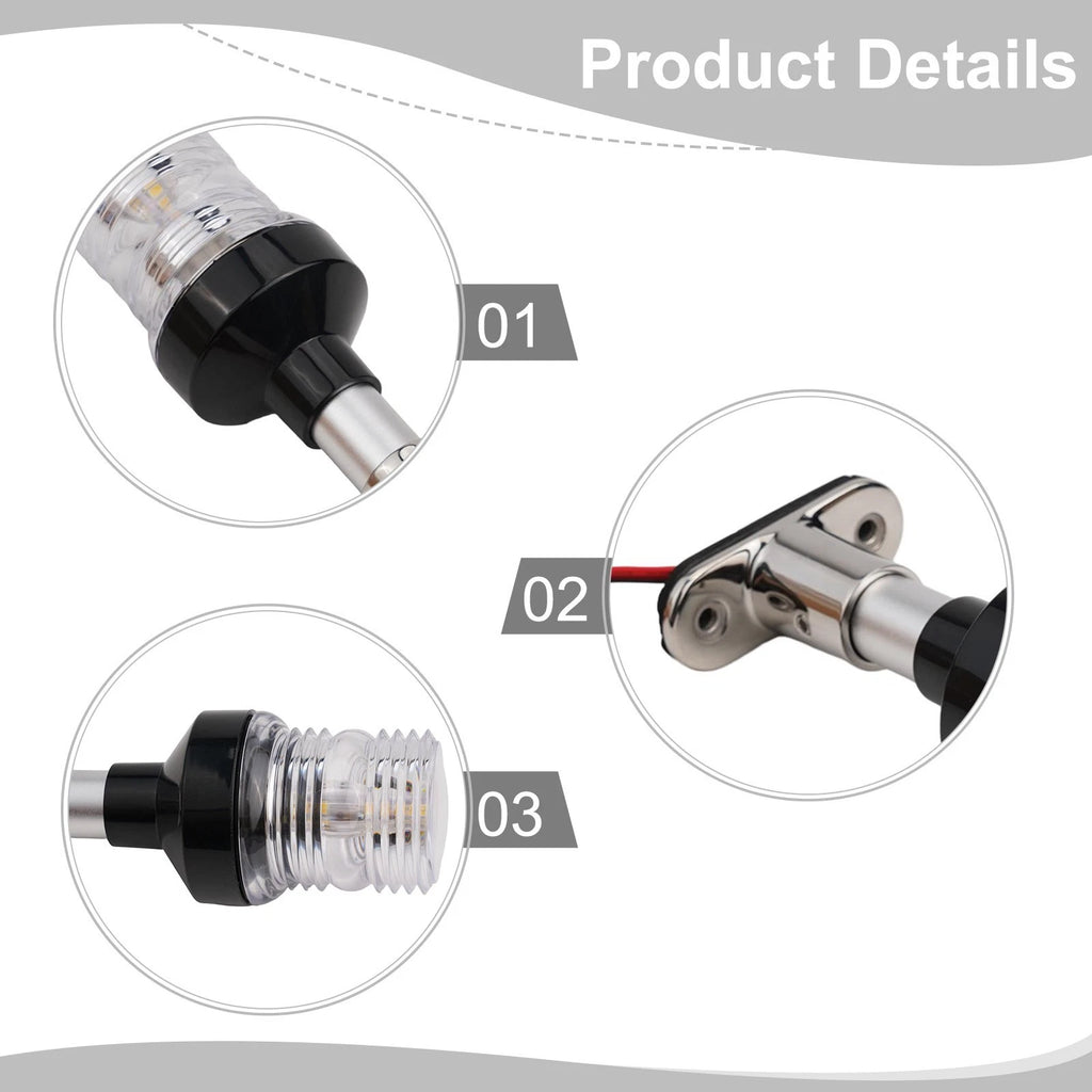 LED Marine Navigation Lights for Water Sports and Anchor Use