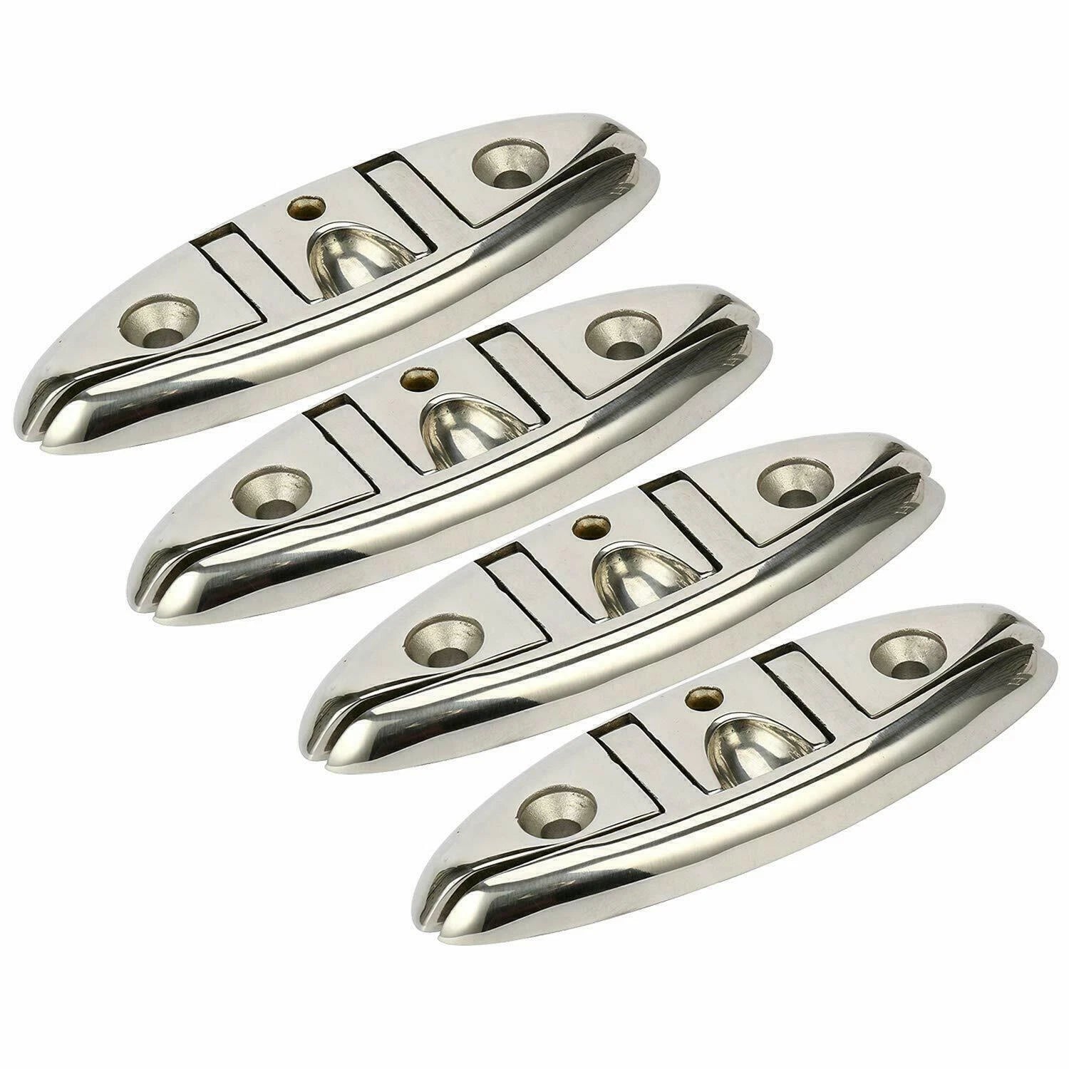 4X Stainless Steel Flip-up Dock Cleat 6" for Boat Mooring