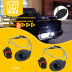 2 License Plate Light Wire Harnesses for Dodge Ram 1500 2500 3500 (1994–2001)