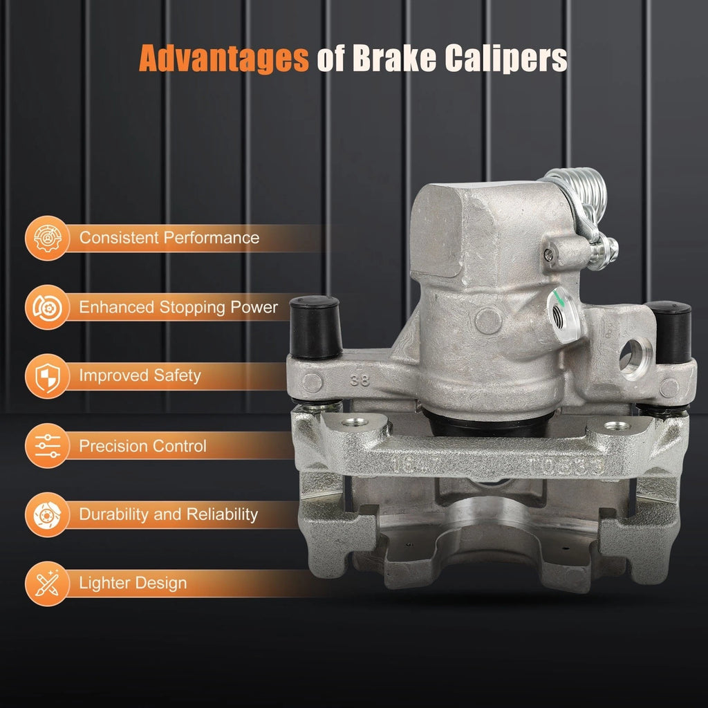 Rear Brake Calipers with Bracket for Ford EcoSport (2018-2020) & Focus (2012-2018)
