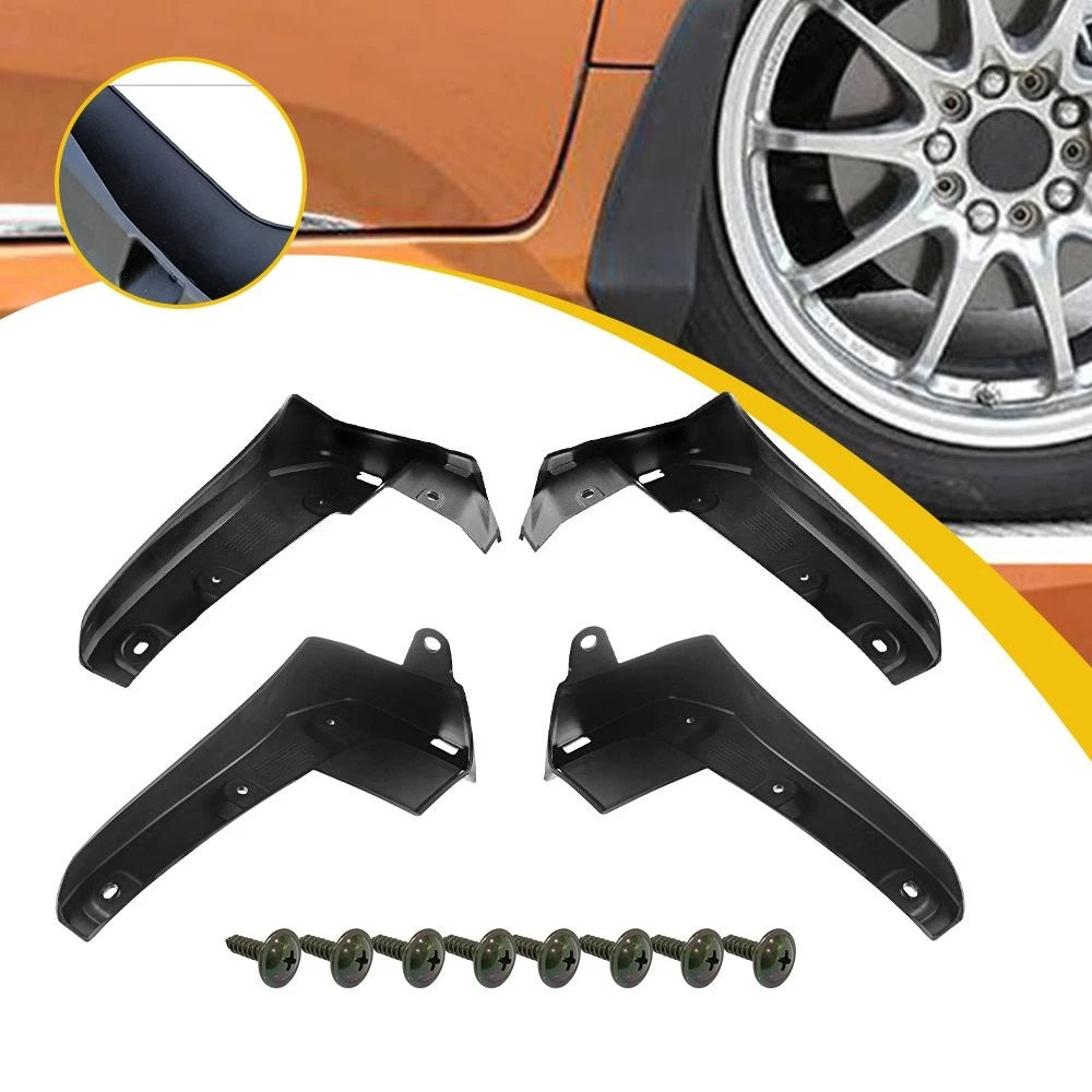 Set of 4 Mud Guard Flaps for Honda Civic X (2016–2021) - Black
