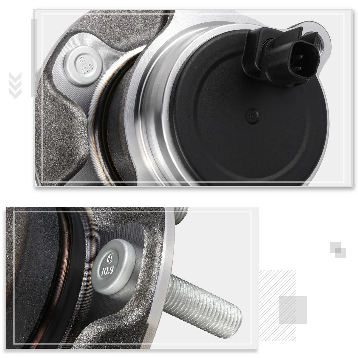 Rear Wheel Hub Bearing Kit w/ ABS Sensor for Ford Focus (2012–2017)