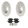 Hella Rear Rotors & Bosch QuietCast Disc Brake Pads Kit for Beetle Jetta