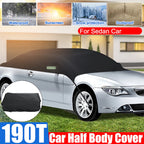 Car Half Body Cover for All Vehicles (190T, Outdoor, Waterproof, UV Protection)