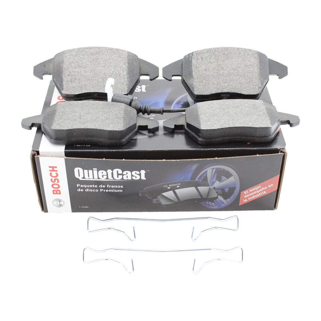 Set of 4 Bosch QuietCast Front Semi-Metallic Brake Pads for Audi VW