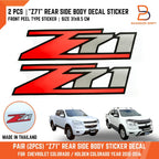 Z71 Side Rear Fender Body Sticker Decal for Holden Colorado Ute (12-23)