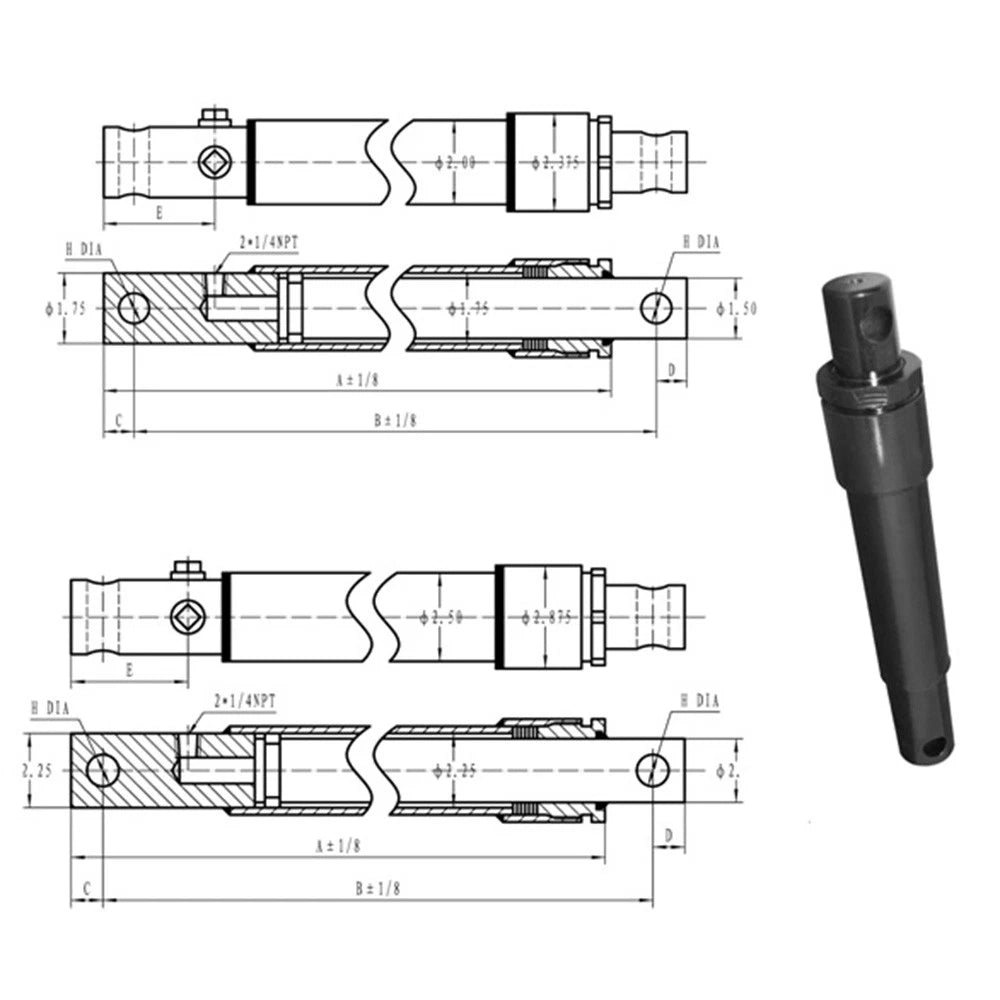2500 PSI Cylinder for Hercules Snow Plow (Fits Models 2530)
