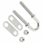 Stainless Steel Bow Eye U Bolt for Marine Boat Stern Tie Down (3/8 x 2 1/2)