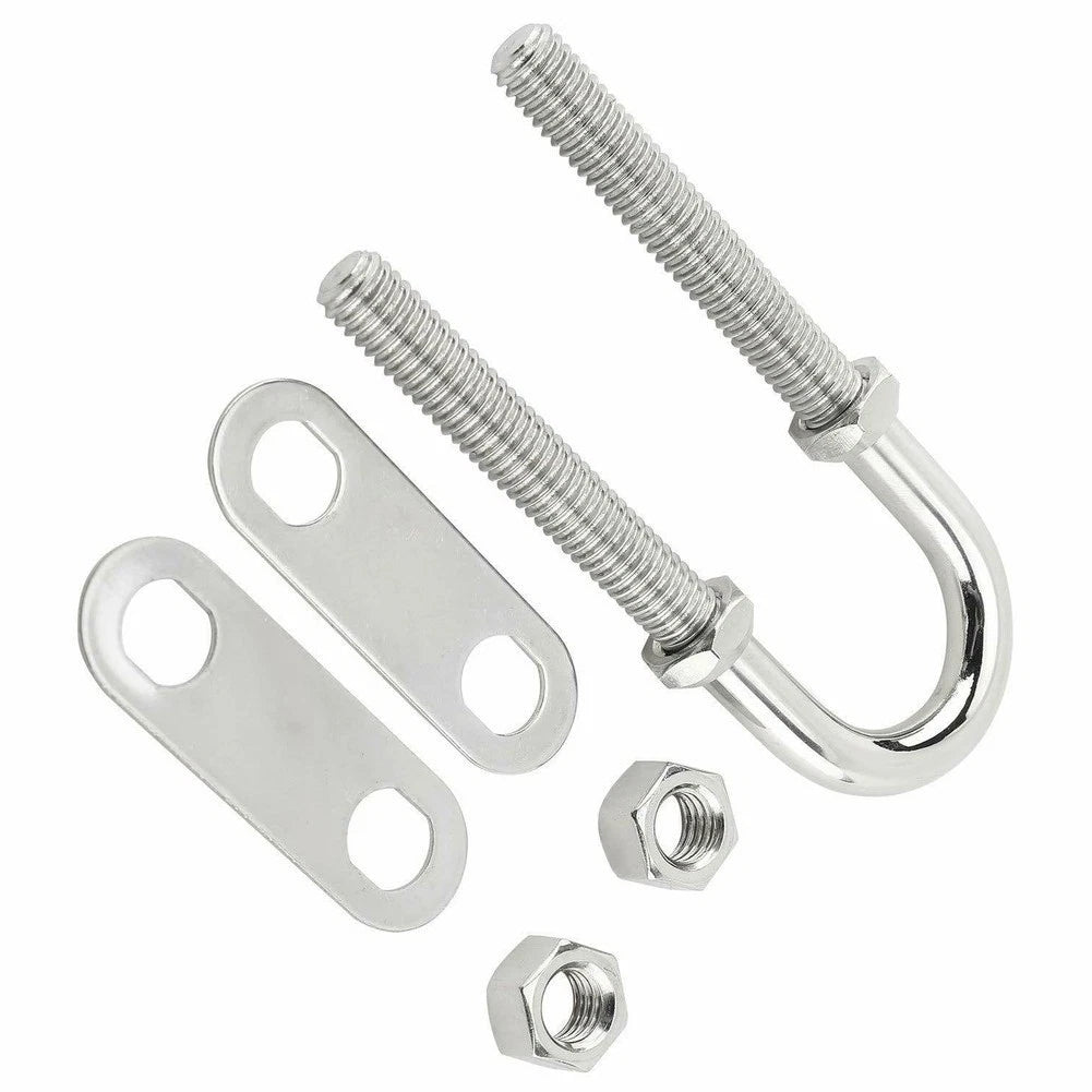 Stainless Steel Bow Eye U Bolt for Marine Boat Stern Tie Down (3/8 x 2 1/2)