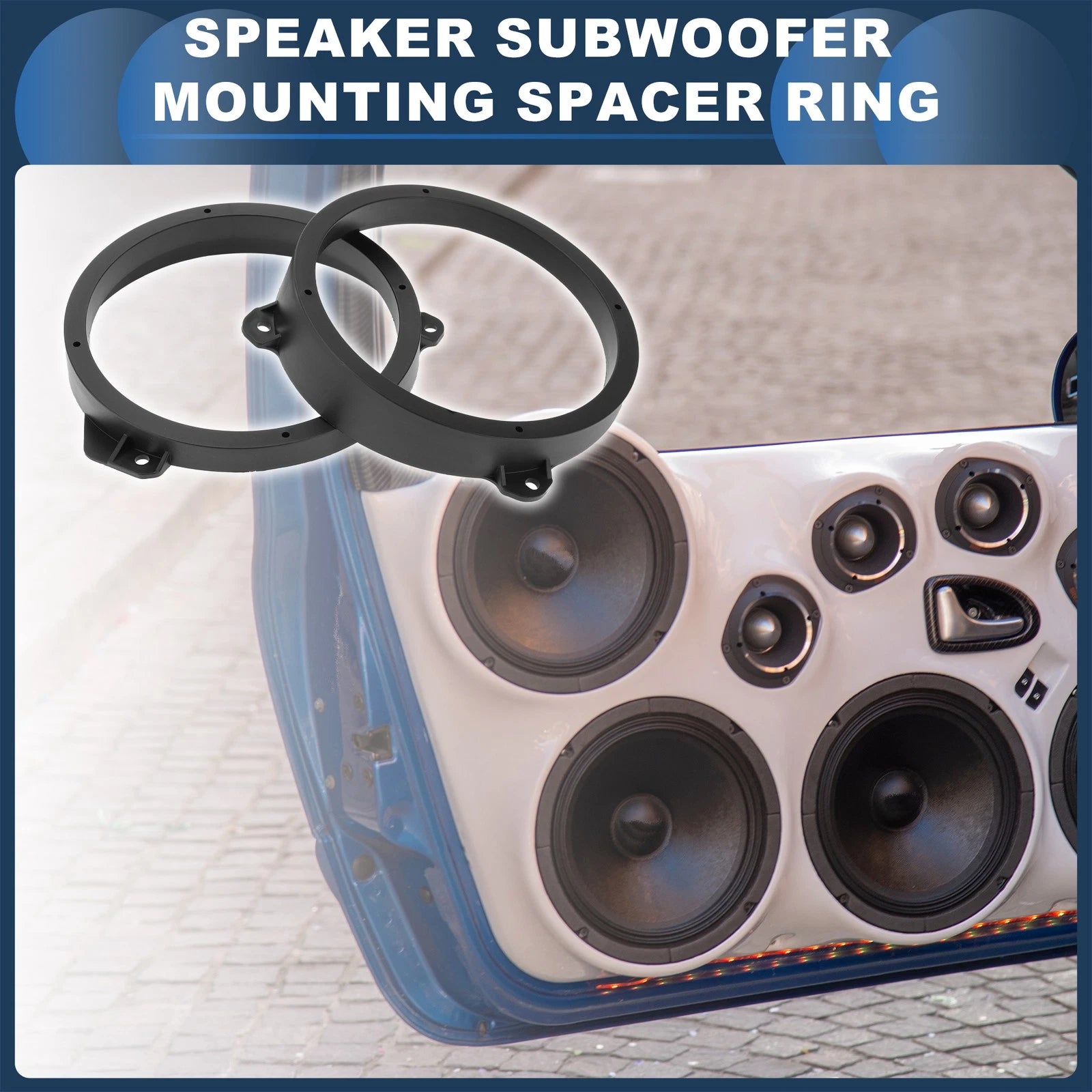 2X Speaker Spacer Ring Tweeter Adaptor for Subaru 6.5"
