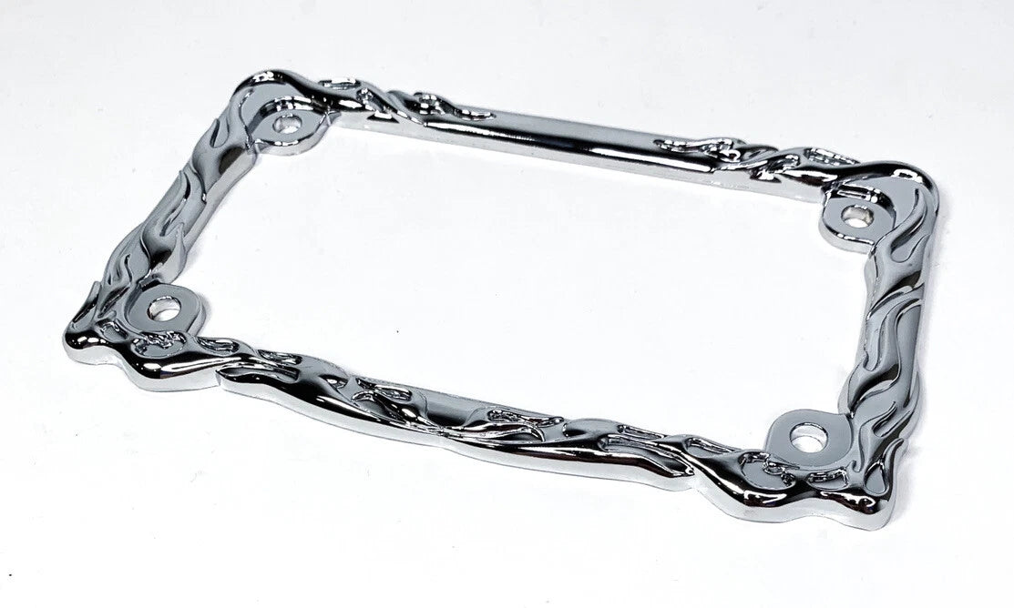 Chrome Metal Motorcycle License Plate Tag Frame for Harley Davidson (2010–2024)