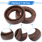 Set of 2 Oil Seal Rotary Shaft Seal FKM Rubber 25x42x10mm
