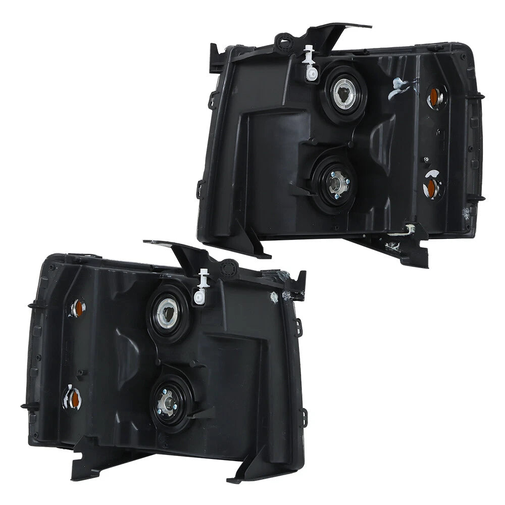 2X Smoked Headlight Assembly for Chevy Silverado (2007-2013)
