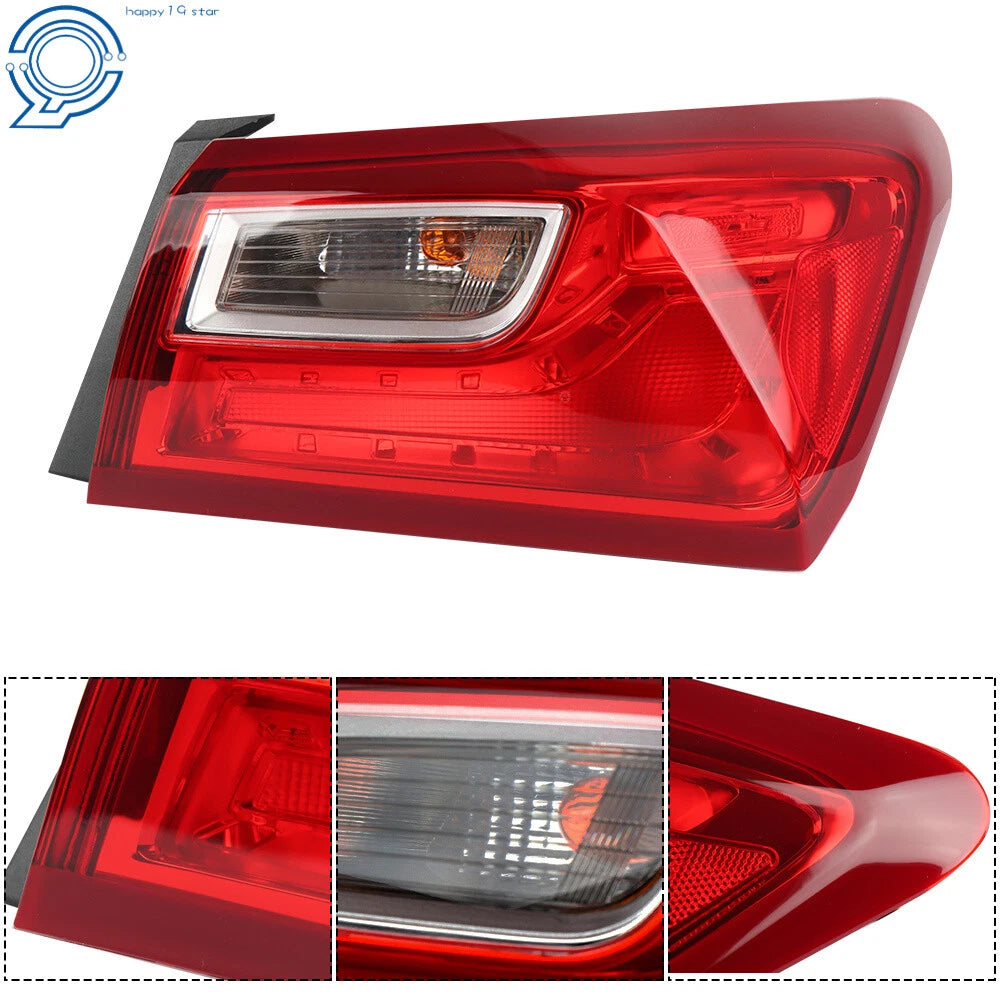 Rear Right Tail Light for Chevy Malibu (2016-2020) Red Halogen