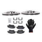 Front Brake Rotors & Ceramic Pads Kit for Hyundai Sonata/Kia Optima (2011–2016)