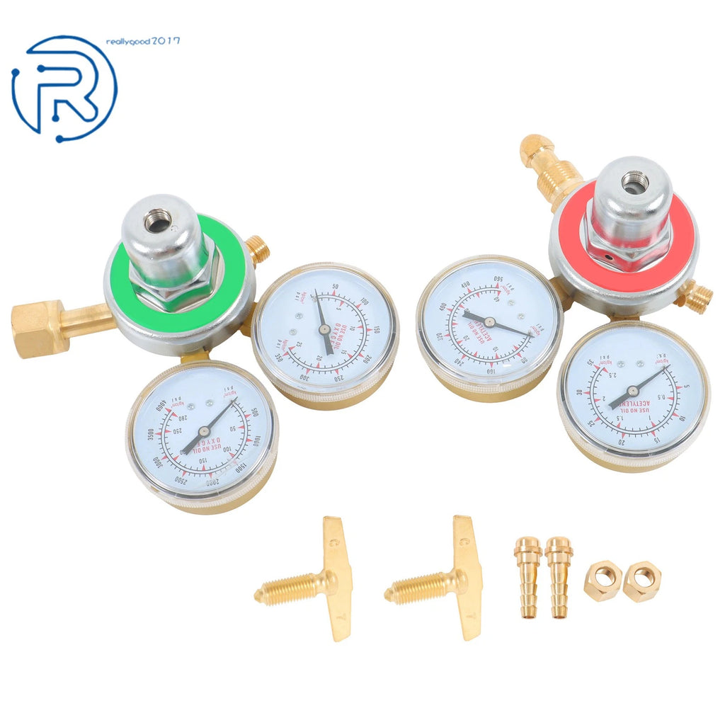 3" Oxygen CGA-540 & Acetylene CGA-200 Welding Regulator Pressure Gauge