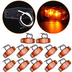 12pc 2.5" Amber 2 Diodes Clearance Lamp for Trailer (Surface Mount)