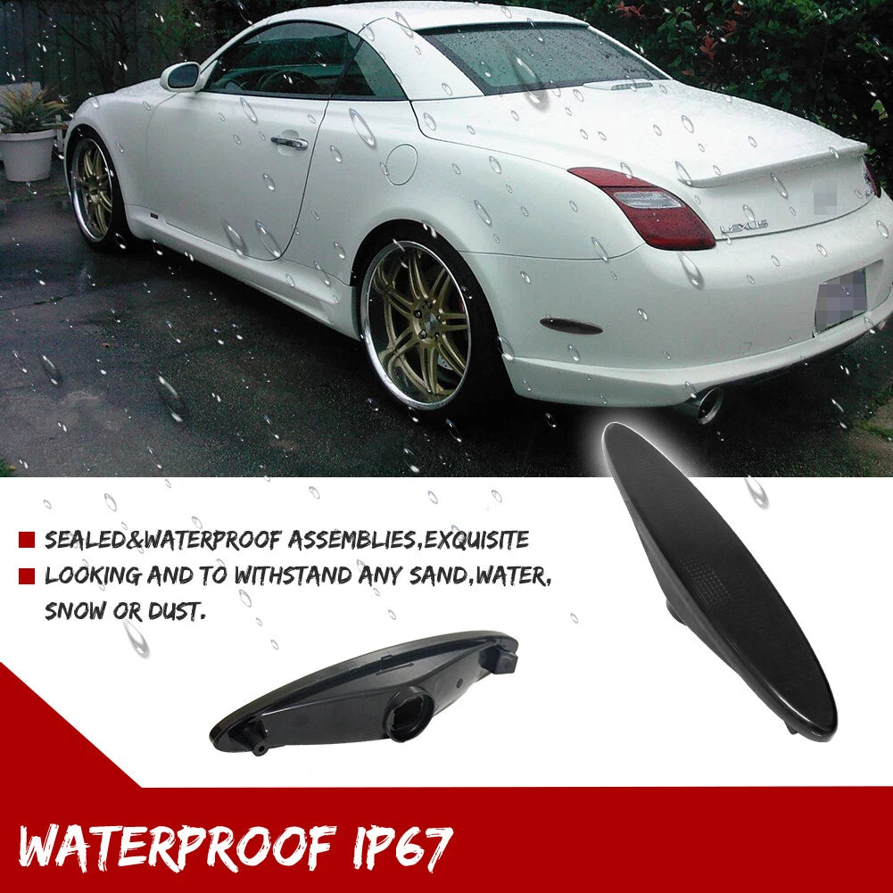 Set of 4 Smoked Side Marker Light Covers for Lexus SC 430 (2002–2010)