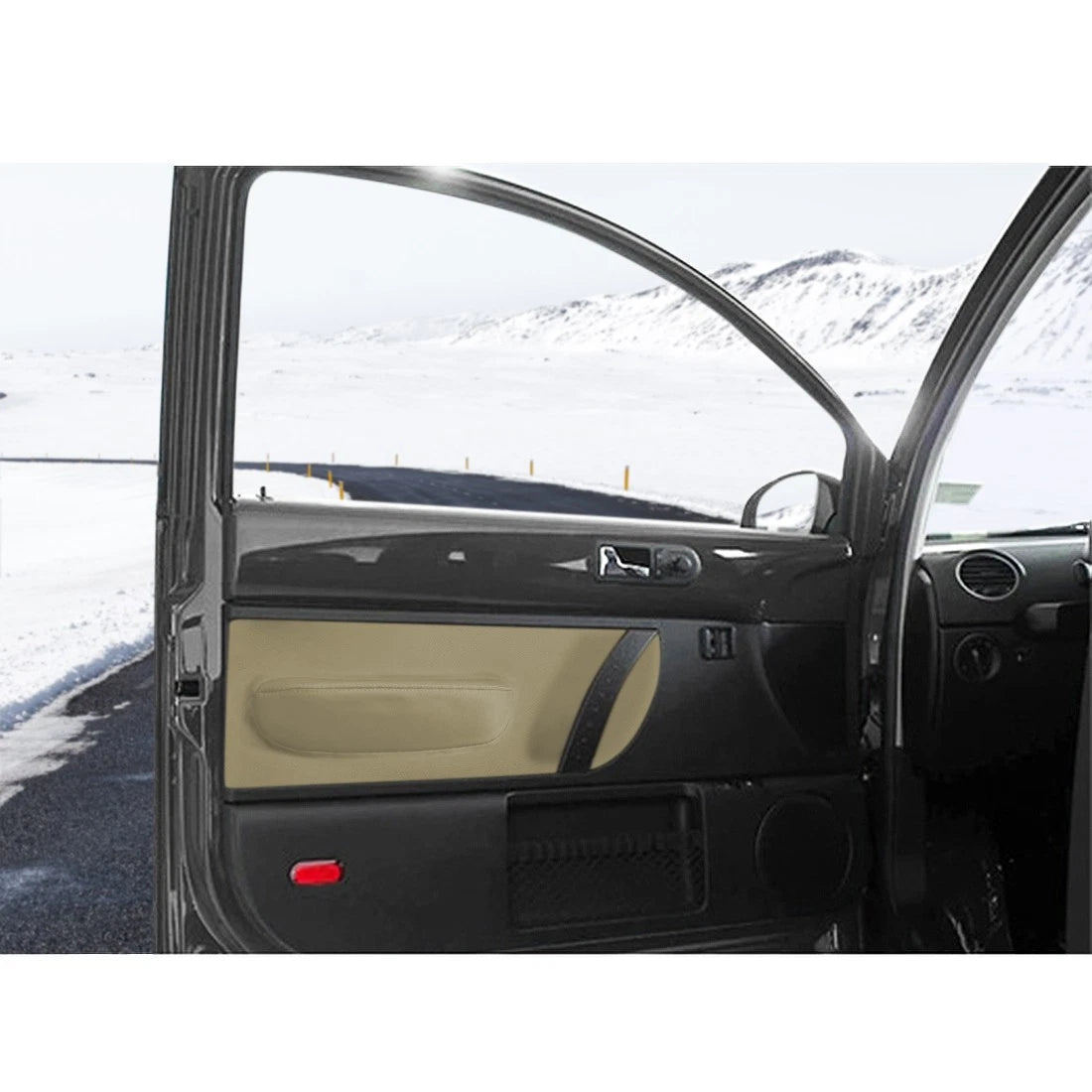 Door Panel Insert Card Cover for Volkswagen Beetle (1998–2010) Beige