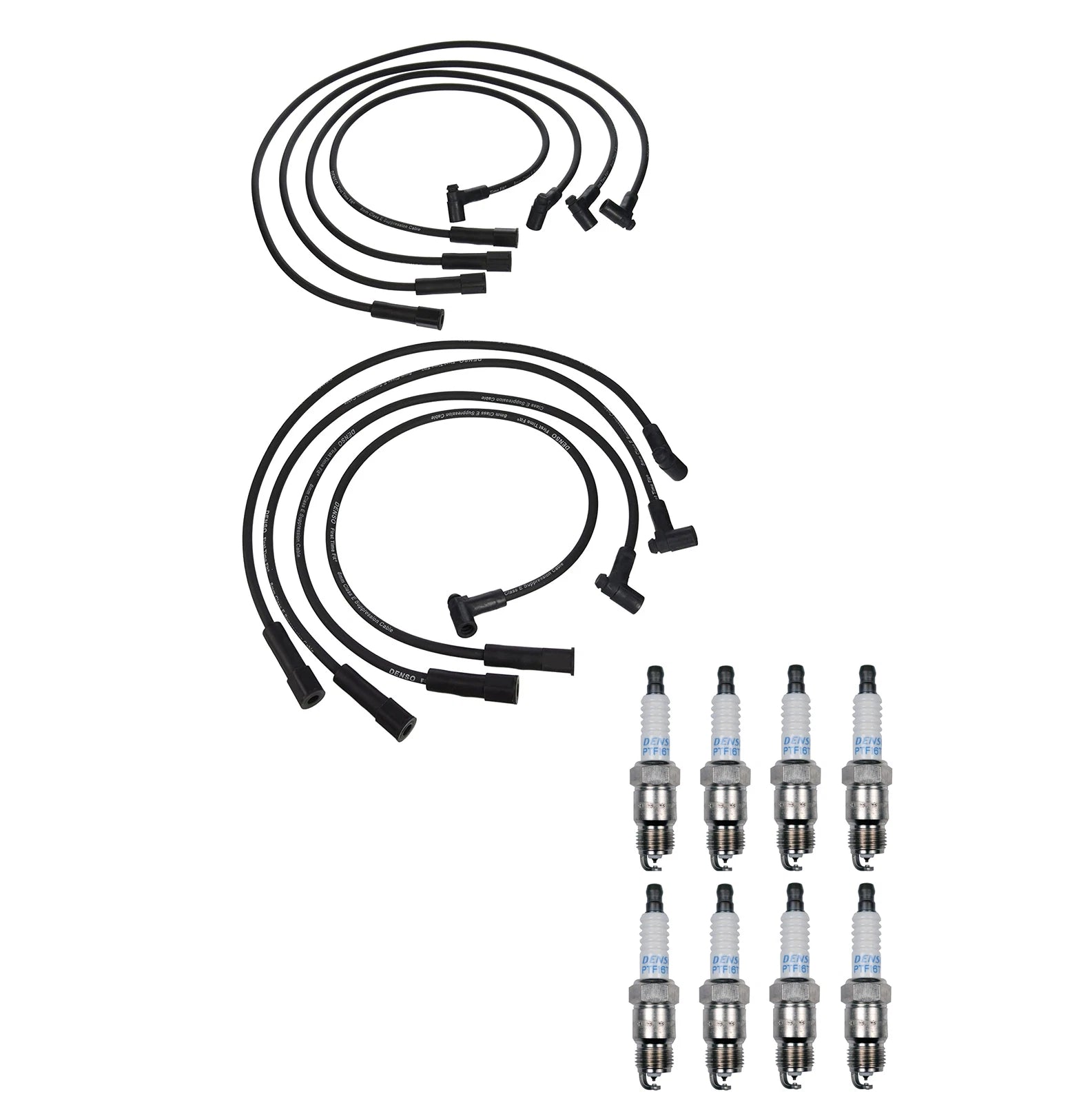 Denso Wire Set & 8 Platinum TT Spark Plugs for Buick Chevy GMC V8 (0.040)