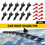 10x Shark Fin Decorative Stickers for Car (Carbon Fiber)