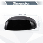 Set of 2 Rearview Mirror Cover Caps Gloss Black for Chevrolet Avalanche (2002–2013)