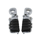 Chrome 1-1/4" Highway Bar Footpegs for Harley Touring & Softail