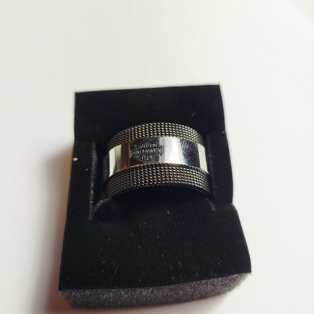 Stainless Steel B&S Mesh Ring for Harley-Davidson (Size 12, 34R00319-12)