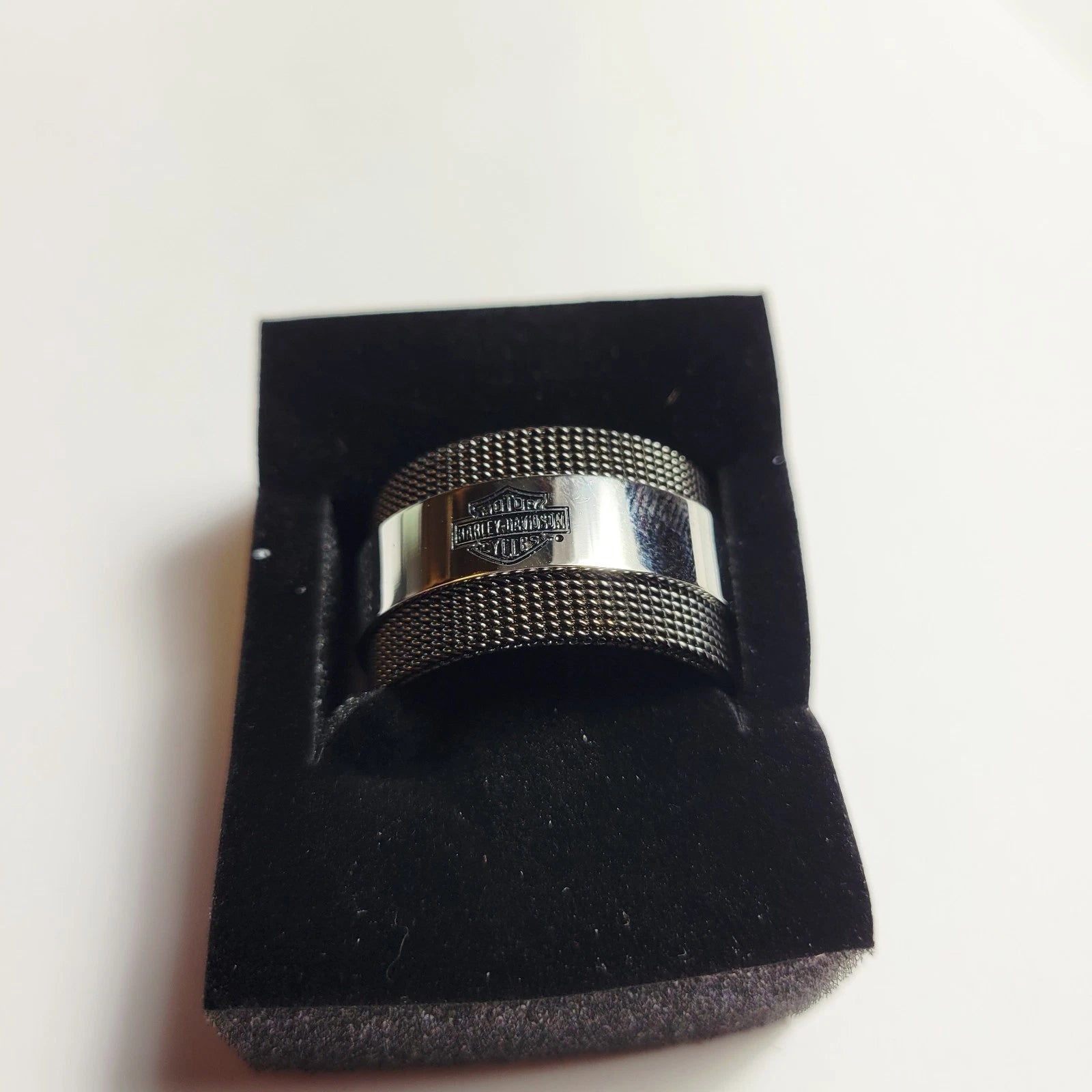 Stainless Steel B&S Mesh Ring for Harley-Davidson (Size 12, 34R00319-12)