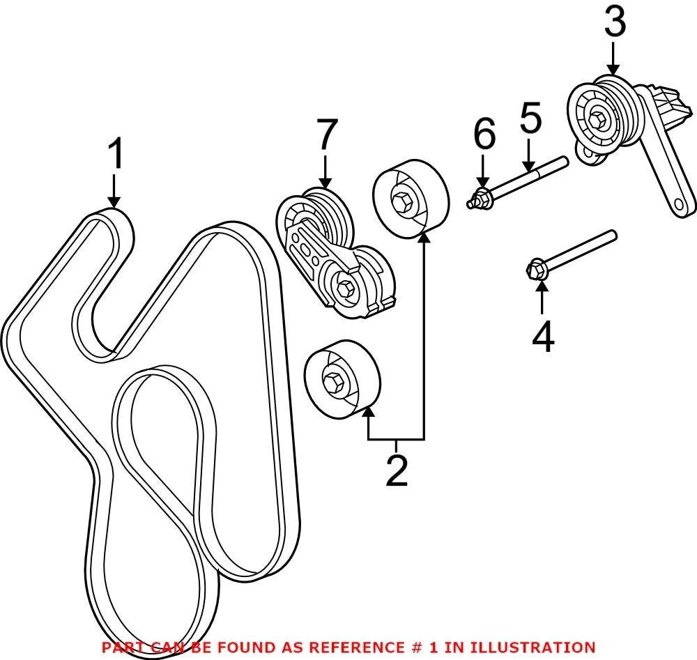 Genuine OEM Accessory Drive Belt for Chrysler Aspen Dodge Durango (2007–2009)