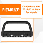Bumper Bull Bar Skid Plate for Jeep Renegade (2015–2022)