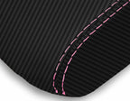 Console Lid Armrest Cover for Toyota 4Runner (2010–2019) Carbon Fiber Pink Stitch